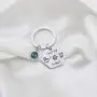 KUIYAI Funny Gardening Keychain I Wet My Plants with Green Birthstone Charm Keyring Plant Lover Gift Florist Jewelry