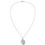 AeraVida Yin Yang Balance Flower of Life .925 Sterling Silver Pendant Necklace