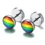 MPRAINBOW Relationship Earrings/Gay Lesibian Studs Earrings/Pride Princess Rainbow Jewelry/Stainless Steel/Love is Colorful MPRAINBOW Relationship Earrings/Gay Lesibian Studs Earrings/Pride Princess Rainbow Jewelry/Stainless Steel/Love is Colorful
