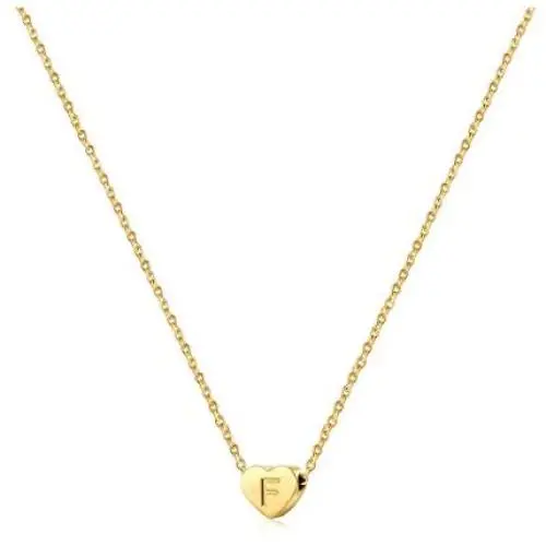 Joycuff Tiny Initial Necklace 14K Gold Plated Women Cute Heart Engraved Hammered Name Necklace Adjustable Personalized Alphabet Letter Pendant Joycuff Tiny Initial Necklace 14K Gold Plated Women Cute Heart Engraved Hammered Name Necklace Adjustable Personalized Alphabet Letter Pendant