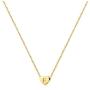 Joycuff Tiny Initial Necklace 14K Gold Plated Women Cute Heart Engraved Hammered Name Necklace Adjustable Personalized Alphabet Letter Pendant