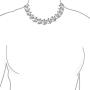 Bridal Large Fashion Vintage Style Leaves Leaf Motif Simulated White Pearl Cubic Zirconia Pave CZ Leaf Bib Statement Necklace Jewelry Set for Women Weddings