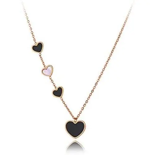 AAABBB Stainless Steel 4Pcs Heart Charm Choker Necklace Jewelry Trendy Acrylic Pendant Necklace for Women AAABBB Stainless Steel 4Pcs Heart Charm Choker Necklace Jewelry Trendy Acrylic Pendant Necklace for Women