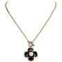 Fashion Jewelry Enamel Rhinestone Flower Charm Pendant Necklace for Women Girls