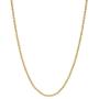 The Bling Factory 2mm 14k Yellow Gold Plated Twisted Rope Chain Necklace