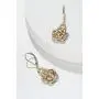 Two Tone 18k Yellow Gold and Rhodium Plated 925 Sterling Silver Celtic Knot Drop Earrings Two Tone 18k Yellow Gold and Rhodium Plated 925 Sterling Silver Celtic Knot Drop Earrings