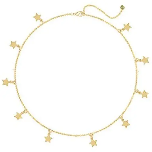 Gold Star Choker Necklace 925 Sterling Silver 18K Gold Plated Short Chorkers Necklaces Teen Girls Jewelry Stars for Women Gifts For Her