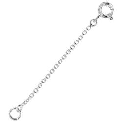 925 Sterling Silver 1MM - Cable Italian - Pendant - Necklace - Anklet - Bracelet - Extender Chain - 1 Inch to 6 Inch Super Thin & Strong With 5MM End Ring