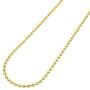 925 Italian Sterling Silver 2mm - 6mm Ball Bead Moon Cut Chain, FREE Microfiber Cloth, Yellow Gold Dog Tag Solid Necklace, Giorgio Bergamo