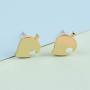 hanreshe Animal Crossing Stud Earrings Punk Jewelry Vintage Copper Earring Cute Gold Rose Gold Small Stud Earrings Girl Boy Gift