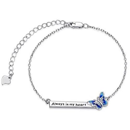 Sunflower Bracelet 925 Sterling Silver with Synthetic Birthstone Sunflower Adjustable Chain Bangle Jewelry Gift For Women Teens Mothers Day Birthday Gifts