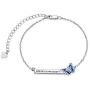 Sunflower Bracelet 925 Sterling Silver with Synthetic Birthstone Sunflower Adjustable Chain Bangle Jewelry Gift For Women Teens Mothers Day Birthday Gifts