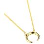 Crescent Moon Necklace Double Horn Pendant | 925 Sterling Silver