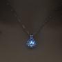 Luminous Lotus Pendant Necklace, Hollow Flower Lockets Necklace