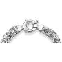 MiaBella 925 Sterling Silver 11mm Textured and Polished Wide Byzantine Link Chain Bracelet for Women, 7, 8 Inch Handmade in Italy