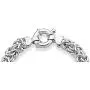 MiaBella 925 Sterling Silver 11mm Textured and Polished Wide Byzantine Link Chain Bracelet for Women, 7, 8 Inch Handmade in Italy