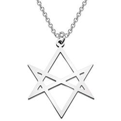 CENWA Unicursal Hexagram Symbol Necklace Stainless Steel Jewelry Unicursal Hexagram Necklace