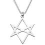 CENWA Unicursal Hexagram Symbol Necklace Stainless Steel Jewelry Unicursal Hexagram Necklace