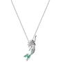 Disney Princess Little Mermaid Sterling Silver Cubic Zirconia Necklace, Official License