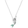 Disney Princess Little Mermaid Sterling Silver Cubic Zirconia Necklace, Official License Disney Princess Little Mermaid Sterling Silver Cubic Zirconia Necklace, Official License