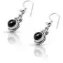 Koral Jewelry Black Onyx Delicate Hook Dangle Earrings Sterling Silver 925 Gipsy Boho Chic Ethnic Vintage Look Koral Jewelry Black Onyx Delicate Hook Dangle Earrings Sterling Silver 925 Gipsy Boho Chic Ethnic Vintage Look