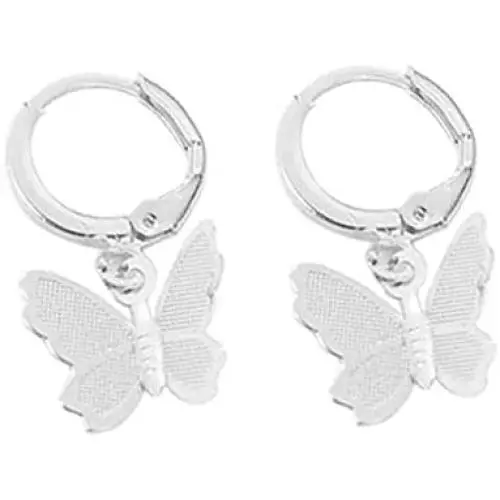 ROSTIVO Butterfly Earrings for Women and Girls Dangle Earrnigs for Women Mini Dainty Earrings (Silver)