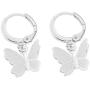 ROSTIVO Butterfly Earrings for Women and Girls Dangle Earrnigs for Women Mini Dainty Earrings (Silver)