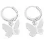 ROSTIVO Butterfly Earrings for Women and Girls Dangle Earrnigs for Women Mini Dainty Earrings (Silver)
