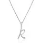 Sterling Silver Cursive Script Initial ''K'' Pendant Necklace, 18''