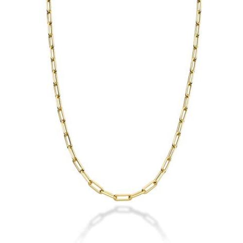 Miabella Solid 18K Gold Over Sterling Silver Italian 2.5mm Paperclip Link Chain Necklace for Women Men, 16, 18, 20, 22, 24, 26, 30 Inch 925 Made in Italy