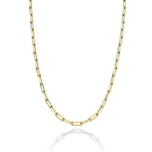 Miabella Solid 18K Gold Over Sterling Silver Italian 2.5mm Paperclip Link Chain Necklace for Women Men, 16, 18, 20, 22, 24, 26, 30 Inch 925 Made in Italy