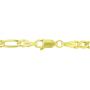 Nuragold 10k Yellow Gold 4mm Figaro Chain Link Pendant Necklace, Mens Womens Lobster Lock 16'' 18'' 20'' 22'' 24'' 26'' 28'' 30''