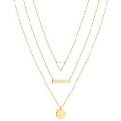S.J JEWELRY Womens Simple Delicate Full Moon 14K Gold Plated/Rose Gold/Silver Plated Layered Pendant Handmade Star Chokers Necklaces