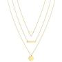 S.J JEWELRY Womens Simple Delicate Full Moon 14K Gold Plated/Rose Gold/Silver Plated Layered Pendant Handmade Star Chokers Necklaces