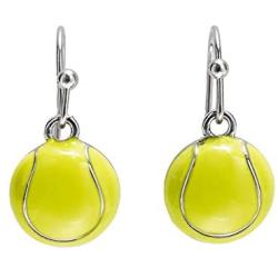 GIMMEDAT Tennis Ball Enamel Dangle Earrings Player Jewelry Woman Girl Gift