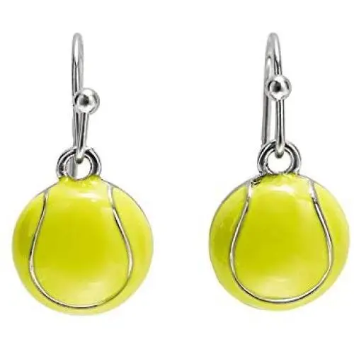 GIMMEDAT Tennis Ball Enamel Dangle Earrings Player Jewelry Woman Girl Gift