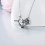 RMREWY Mermaid Necklace 925 Sterling Silver Sea Mermaid Vintage Bohemia Oxidized Pendant Necklace Birthday Gift for Women Mother or Daughter