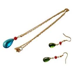 WOSHOW Howls Moving Castle Hauru no ugoku Shiro Cosplay Howl Costume Earrings Necklace Cosplay Props Accessories