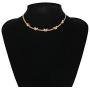 The Woos Bohemian Cute Butterfly Choker Necklace Gold Butterfly Crystal Clavicle Chain Elegant Statement Collar Shining Female Chocker Jewelry