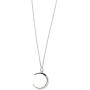 Dtja Minimalist Moon Necklace for Women Girls Kids Sterling Silver Gold Plated Tiny Small Simple Polished Thin Horn Crescent Moon Pendant Choker Necklace Adjustable Chain 18'' Cute Jewelry Gift