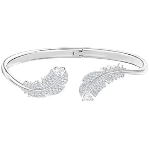 SWAROVSKI Womens Nice Bangle Bracelet Collection, Rhodium Finish, Clear Crystals SWAROVSKI Womens Nice Bangle Bracelet Collection, Rhodium Finish, Clear Crystals