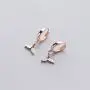 CZ Mermaid Tail Dangle Hoop Earrings for Women Girls 925 Sterling Silver Charms Cute Crystal Fish Whale Dolphin Tail Drop Cartilage Huggie Jewelry Delicate Fashion Birthday Christmas Gifts