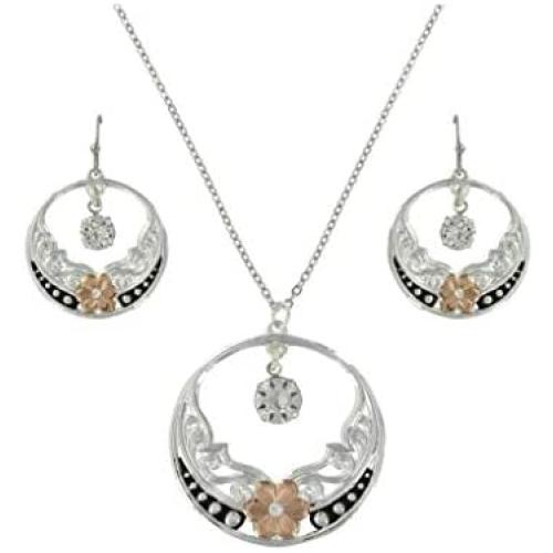Montana Silversmiths Evening Stars Wild Rose Jewelry Set
