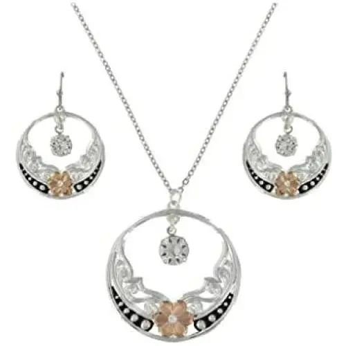 Montana Silversmiths Evening Stars Wild Rose Jewelry Set