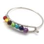 xinpeng Women 7 Chakra Natural Stones Gemstone Crystals Pendant Beads Yoga Reiki Healing Energy Balancing Necklace Copper Bracelets Dangle Hook Earrings Jewelry Set
