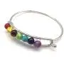 xinpeng Women 7 Chakra Natural Stones Gemstone Crystals Pendant Beads Yoga Reiki Healing Energy Balancing Necklace Copper Bracelets Dangle Hook Earrings Jewelry Set