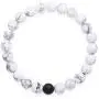 Couples His and Hers Bracelet Lava Beads White Howlite 8mm Beads 7.1''&7.5'' Couples His and Hers Bracelet Lava Beads White Howlite 8mm Beads 7.1''&7.5''