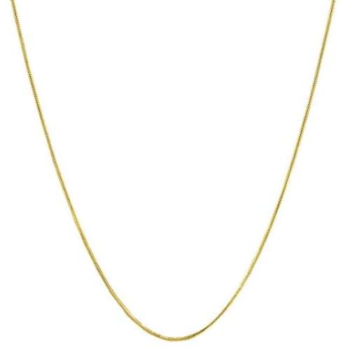 Verona Jewelers Sterling Silver 1MM- 2.5MM Italian Solid Round Snake Chain Necklace-Sterling Silver Gold Chain for Pendants, Magic Flexible Snake Chain, Gold Over Sterling Silver Necklace