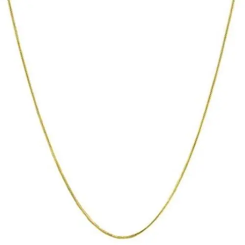 Verona Jewelers Sterling Silver 1MM- 2.5MM Italian Solid Round Snake Chain Necklace-Sterling Silver Gold Chain for Pendants, Magic Flexible Snake Chain, Gold Over Sterling Silver Necklace