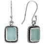 YoTreasure Aqua Chalcedony Solid 925 Sterling Silver Dangle Earrings Jewelry
